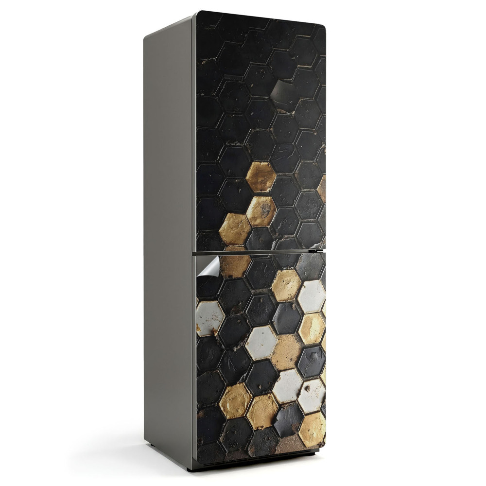 Hűtő dekor matrica Geometrikus hatszögletű minta