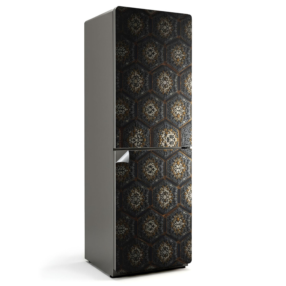 Hűtő matrica Hatszögletű minta részletekkel