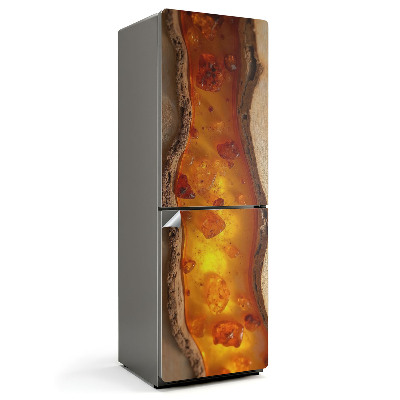 Hűtőszekrényre matrica Természetes gyanta minta