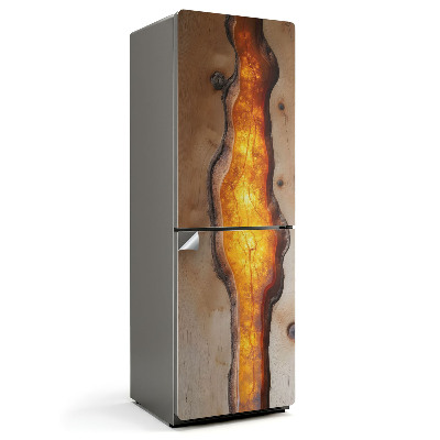 Dekor matrica hűtőre Természetes fa minta gyantával