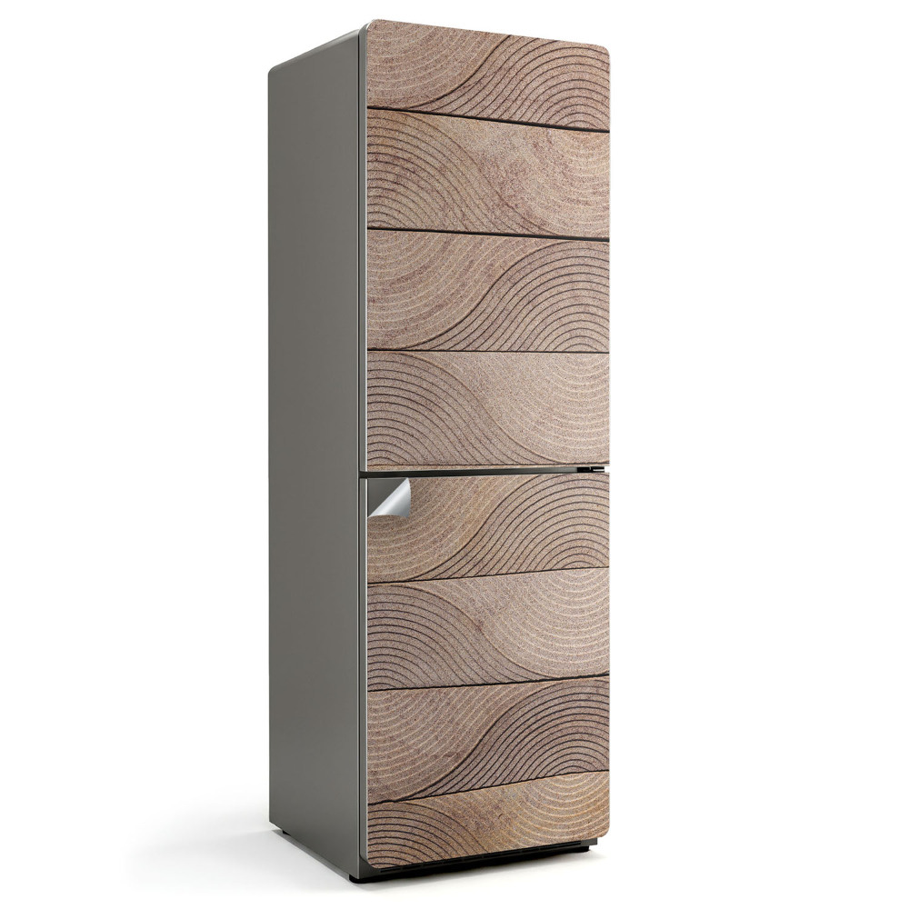 Hűtő matrica Hullámos fa minta