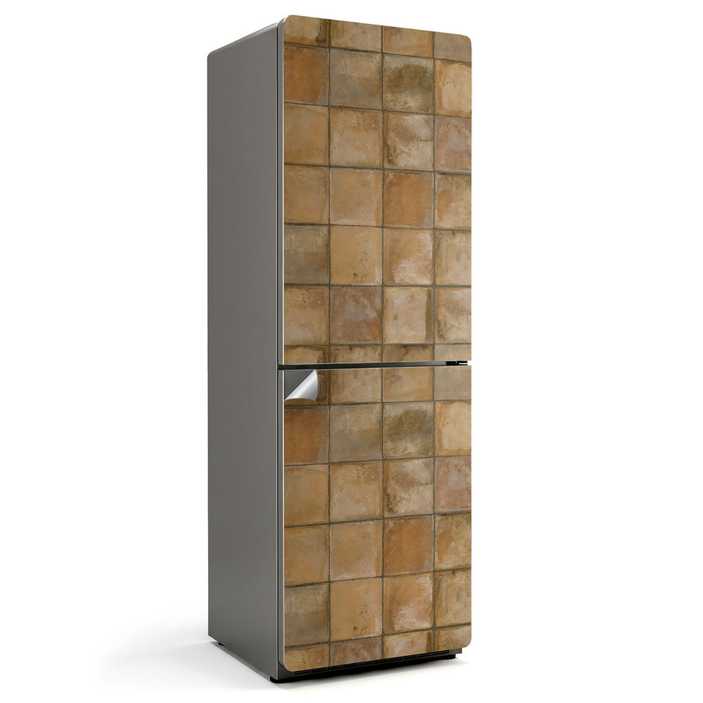 Dekor matrica hűtőre Földszínű csempék