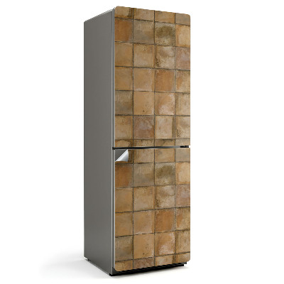 Dekor matrica hűtőre Földszínű csempék