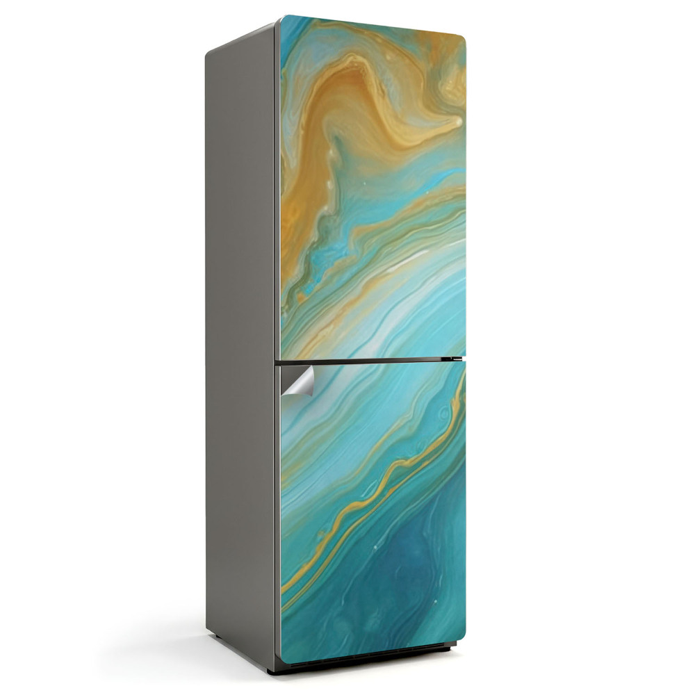 Hűtő matrica Absztrakt színes hullámok