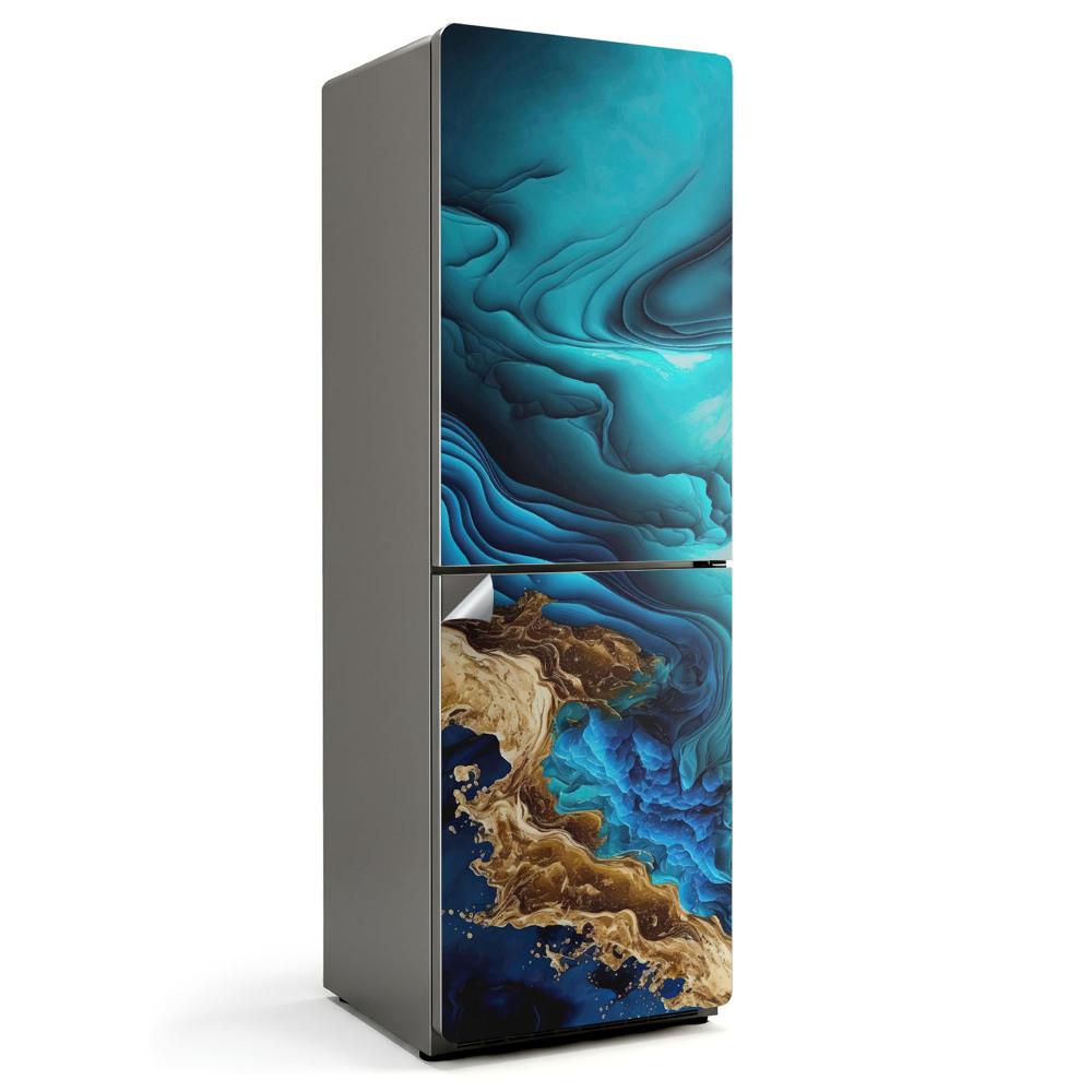 Hűtő matrica Absztrakt hullámok és struktúrák