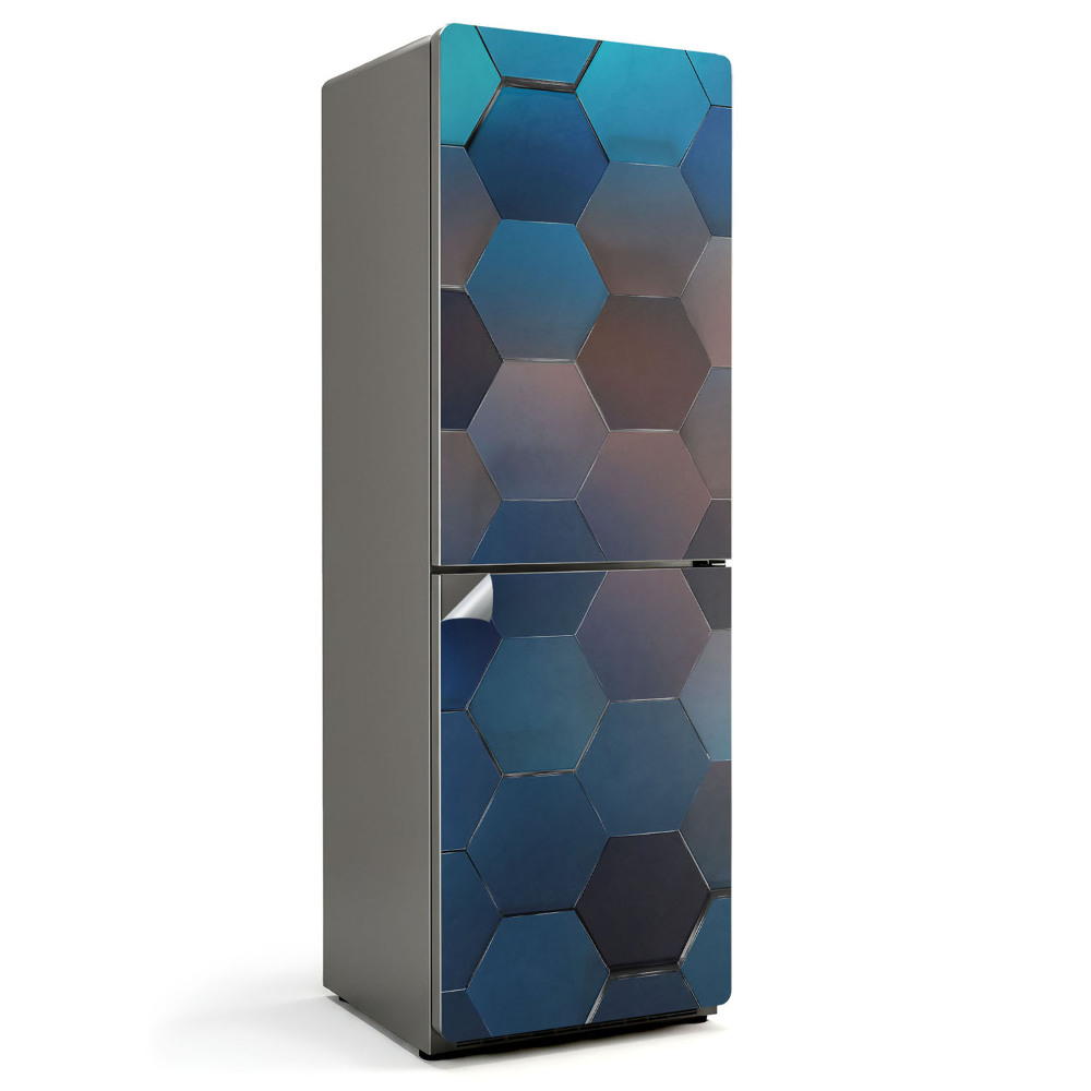 Hűtő dekor matrica 3D hatszögletű mozaik