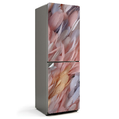 Hűtő matrica Finom tollak mozgásban