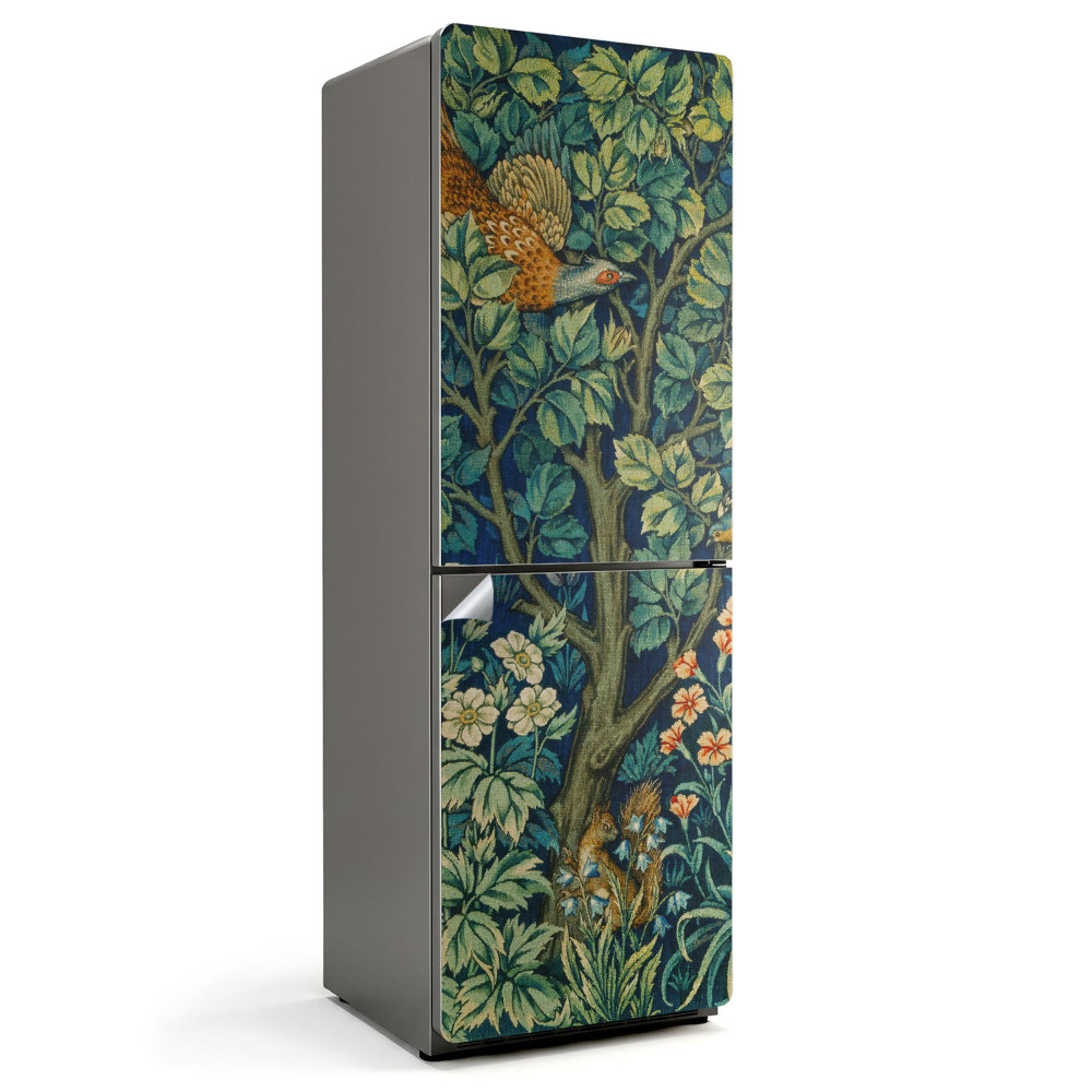 Hűtőszekrényre matrica Erdőtáj állatvilággal