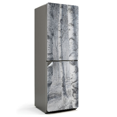 Hűtőszekrényre matrica Erdő táj fákkal