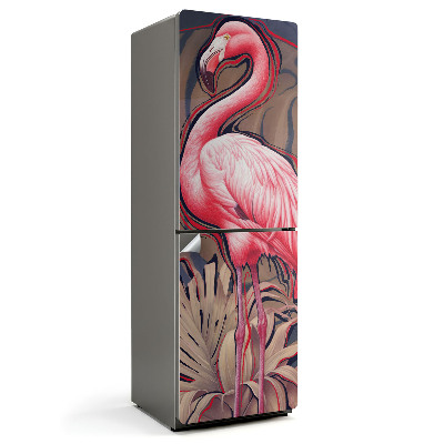Dekor matrica hűtőre Egy impozáns flamingó a trópusokon