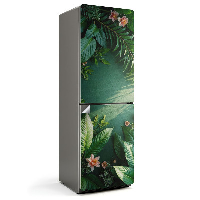 Hűtőszekrényre matrica Virágos és leveles természet minta