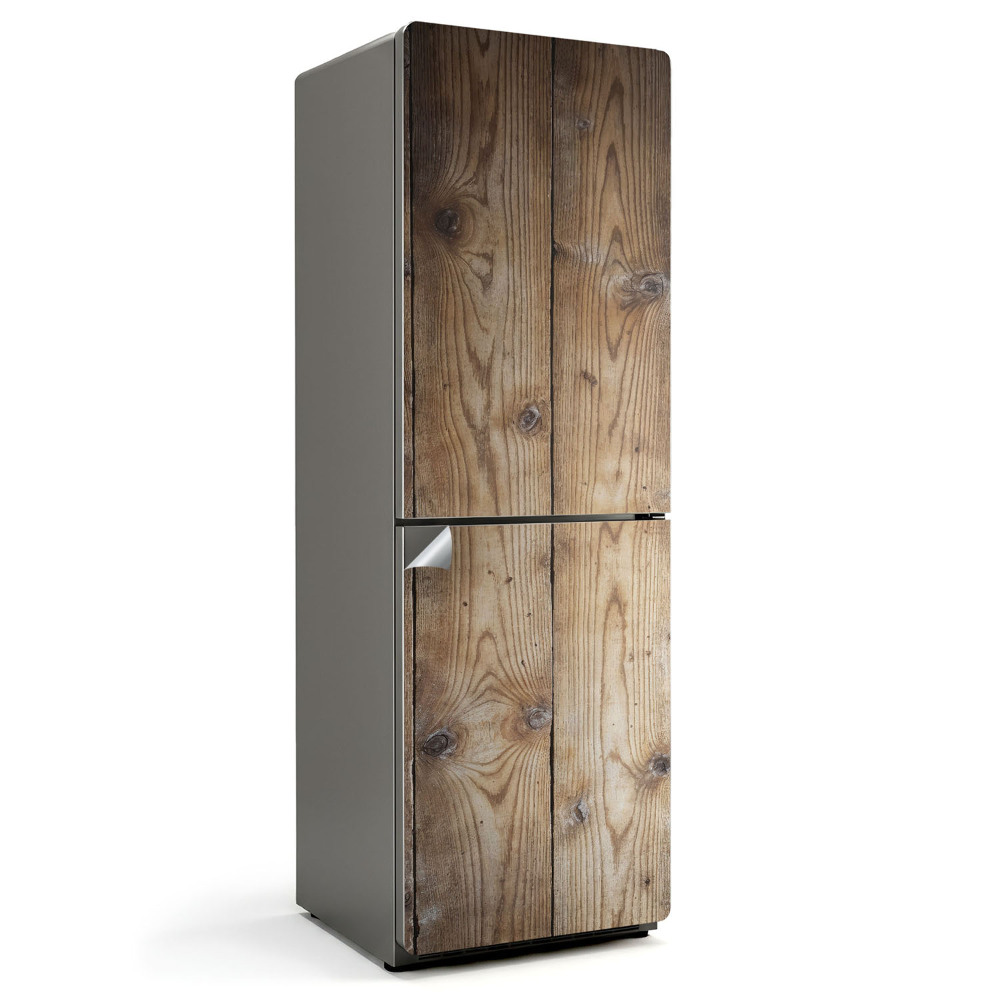 Hűtő dekor matrica Függőleges fa táblák