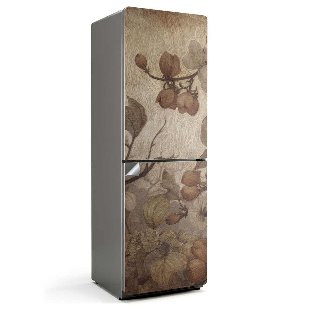 Hűtőszekrényre matrica Fakó virágkötészet