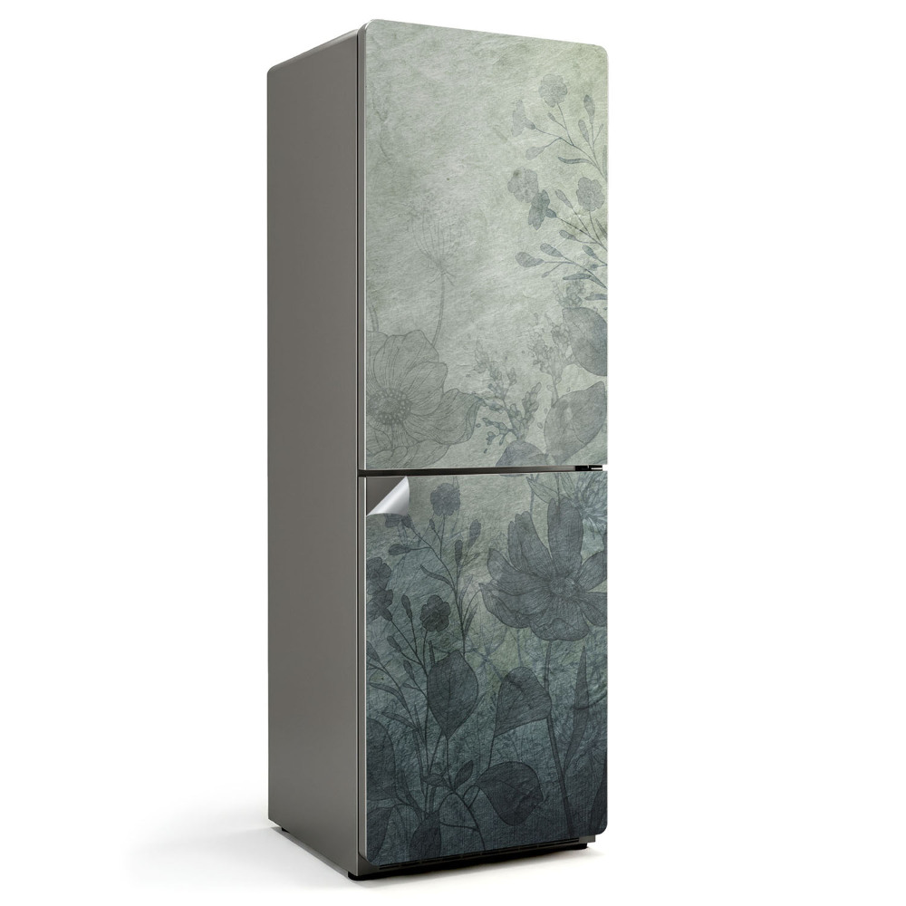 Hűtő dekor matrica Finom virágmintás