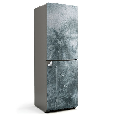 Hűtő dekor matrica Trópusi táj pálmafákkal