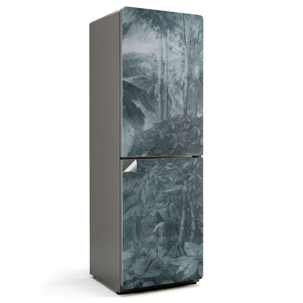 Hűtő matrica Trópusi növények a ködben