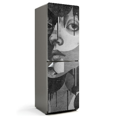 Dekor matrica hűtőre Absztrakt arc portré