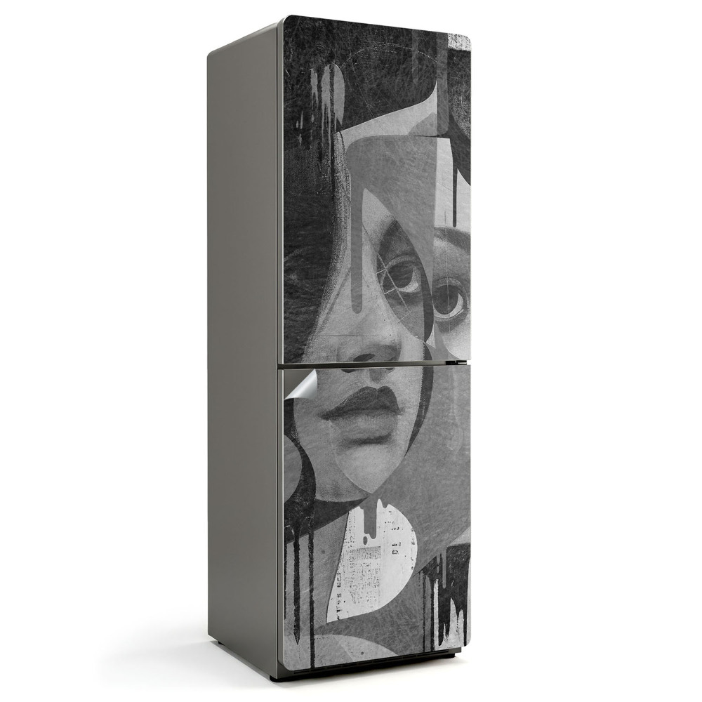 Hűtő dekor matrica Absztrakt női portré