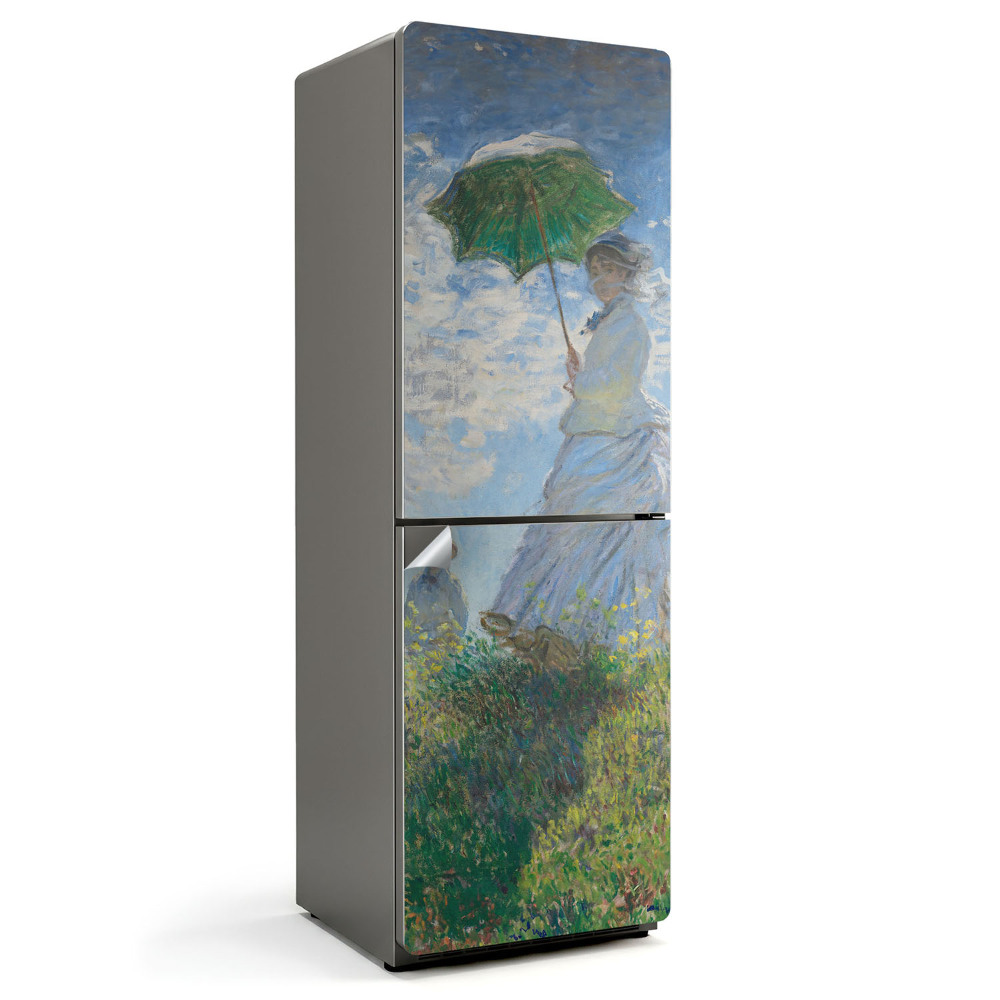 Dekor matrica hűtőre Nő esernyővel