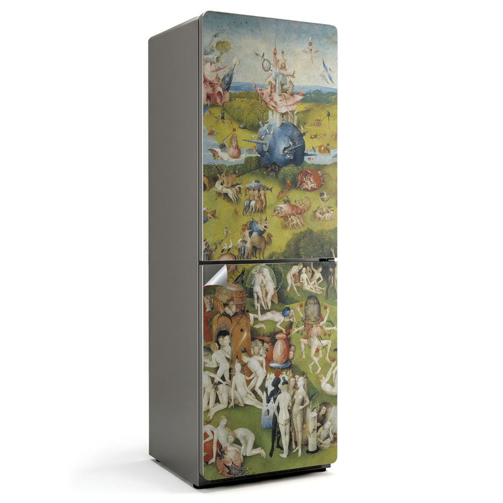 Hűtőszekrényre matrica Bosch földi örömök kertje