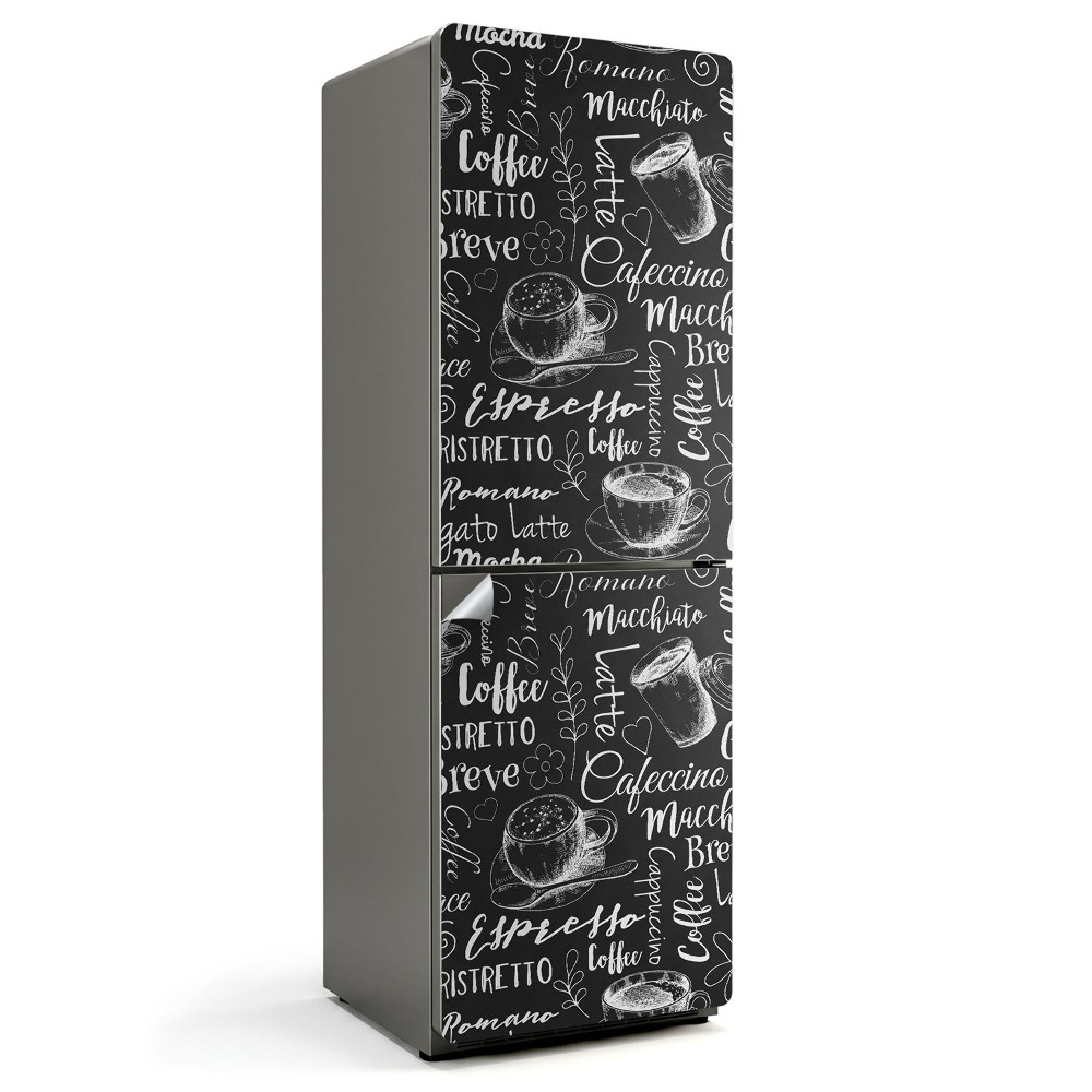 Hűtő dekor matrica Kávéscsésze minták