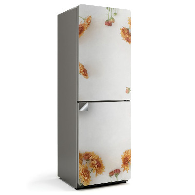 Hűtőszekrényre matrica Virágminta keretben