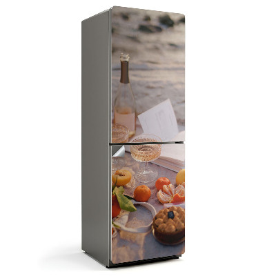 Hűtő dekor matrica Egy bájos piknik gyümölccsel