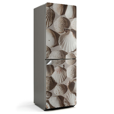 Hűtőszekrényre matrica kagylókból készült kompozíció