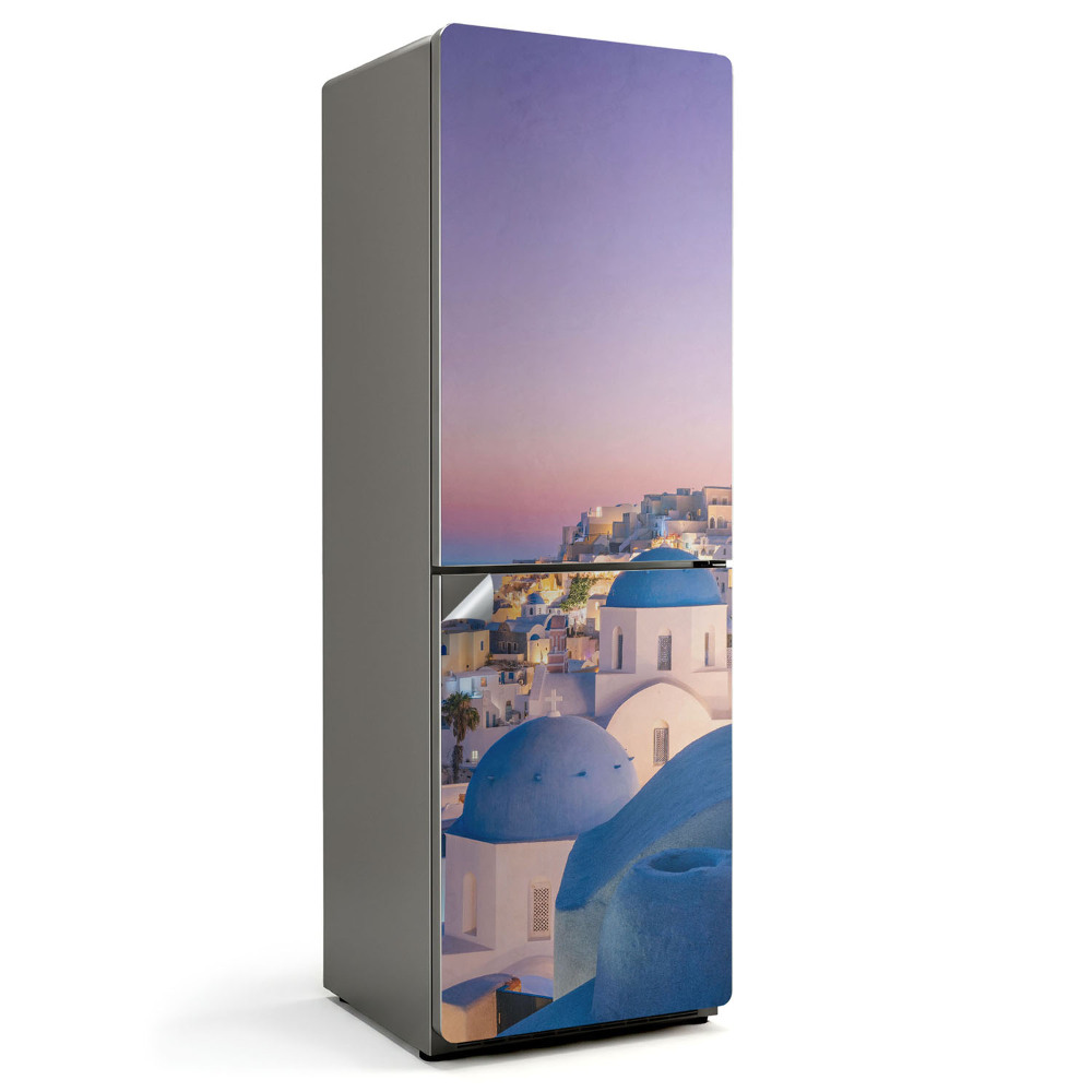 Hűtő dekor matrica Szantorini táj