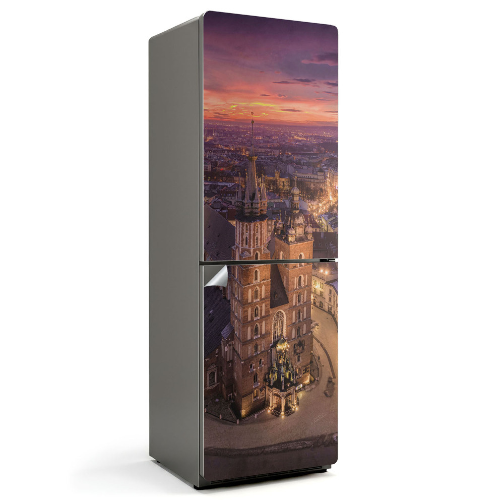 Hűtő matrica Krakkó építészete éjszaka