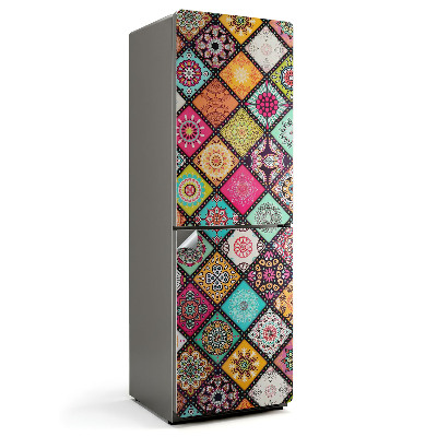 Dekor matrica hűtőre Színes rombuszok mintái