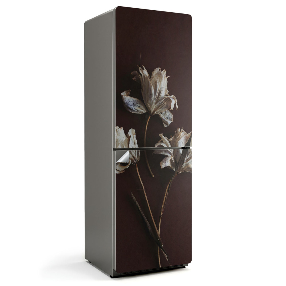 Hűtő matrica Szárított virágok részletesen