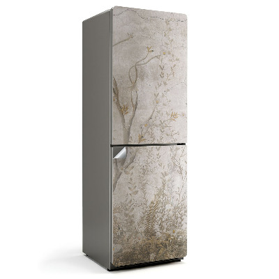 Hűtő matrica Növényminta ágakkal