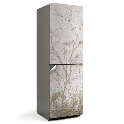 Hűtőszekrényre matrica Növényminta ágakkal