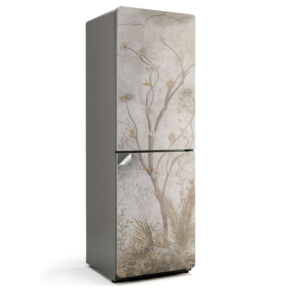 Dekor matrica hűtőre Minta ágakkal és virágokkal