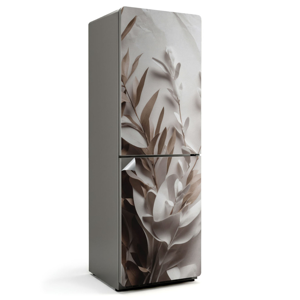 Dekor matrica hűtőre Papírlevelek a szöveten