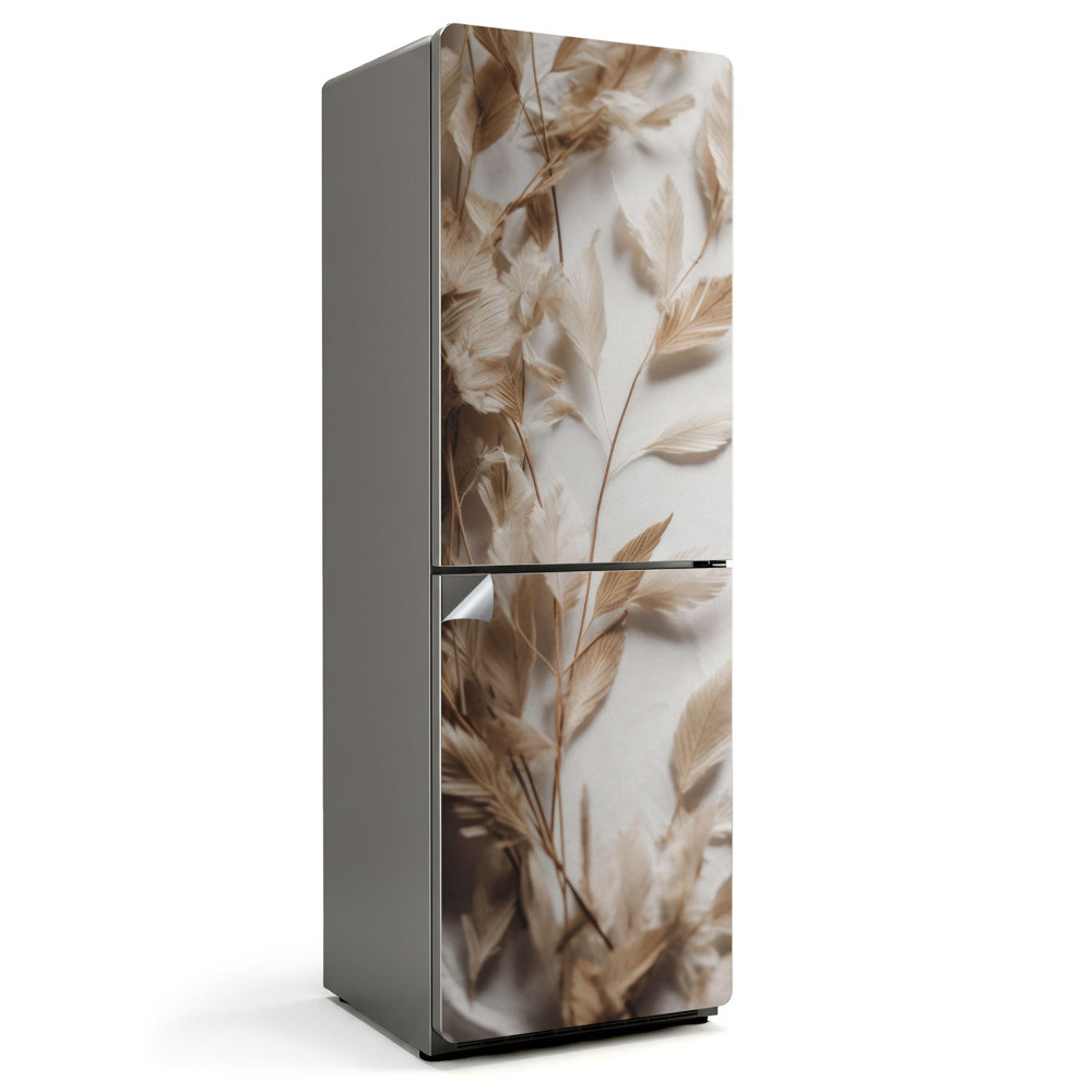 Hűtőszekrényre matrica Finom levelek kompozíciója