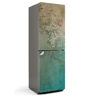 Hűtőszekrényre matrica Virágmotívum a háttérben