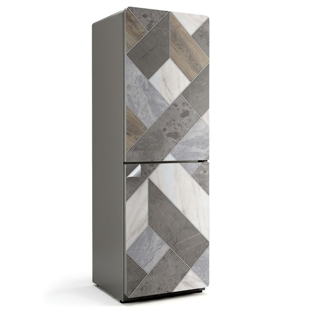 Hűtő dekor matrica Geometrikus minta csempékkel