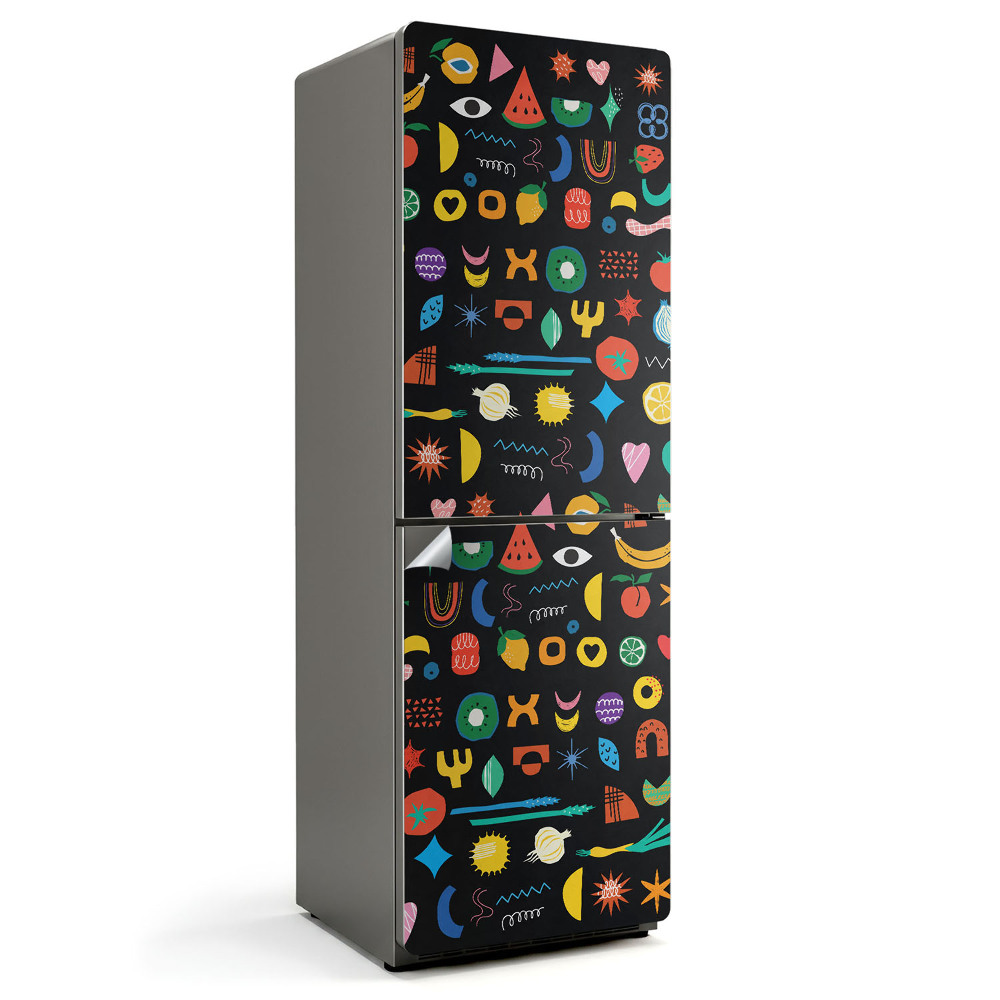 Dekor matrica hűtőre Színes absztrakt formák