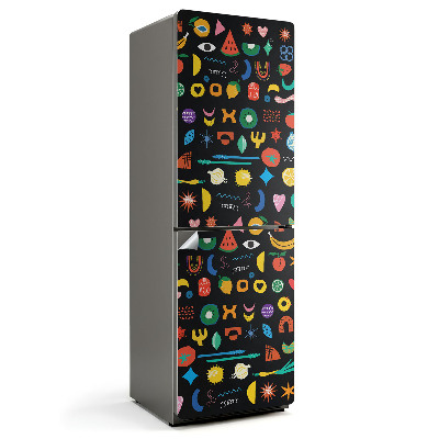 Dekor matrica hűtőre Színes absztrakt formák