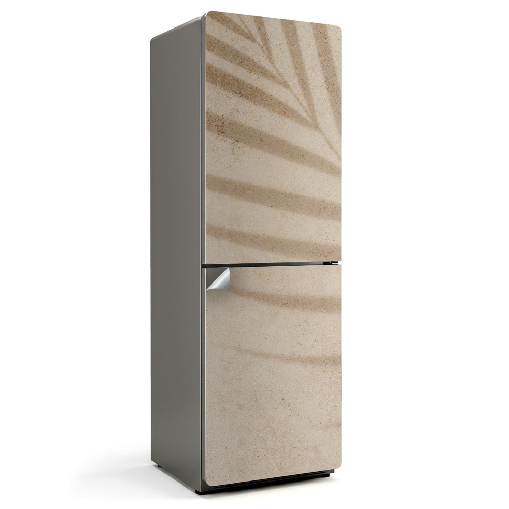 Hűtőszekrényre matrica A levelek árnyéka a homokon