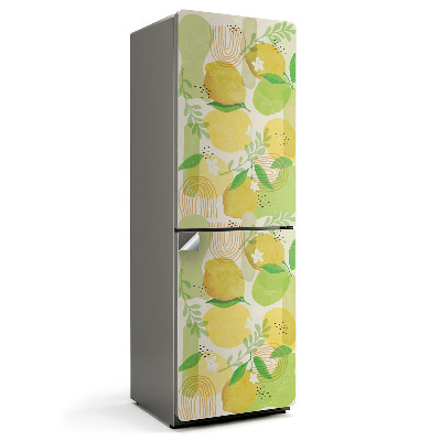 Hűtő matrica Gyümölcsminta levelekkel