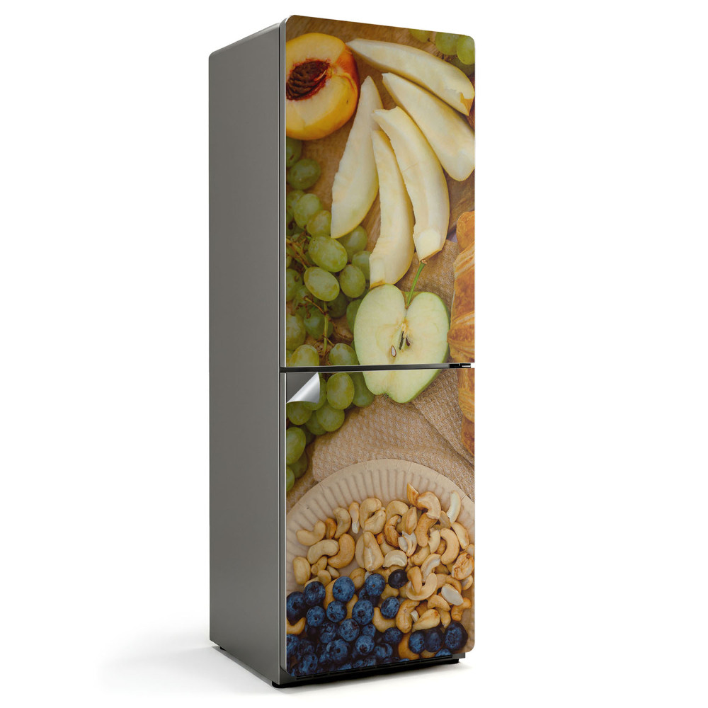 Hűtőszekrényre matrica Friss gyümölcsök és diófélék