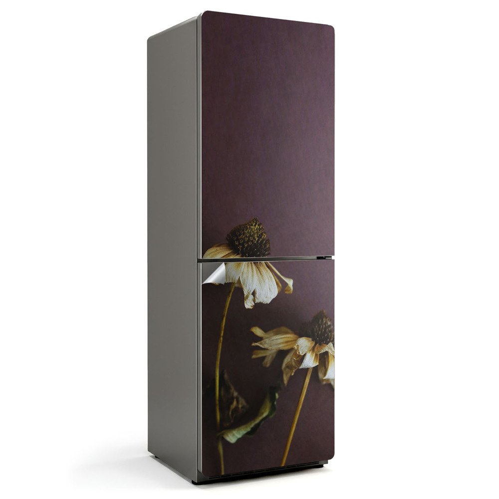 Hűtő dekor matrica Elszáradt virágok részletesen