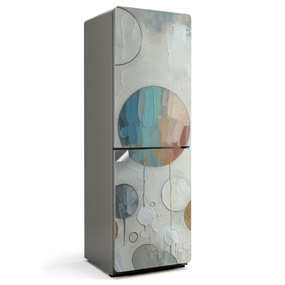 Hűtő matrica Absztrakt festészet körök