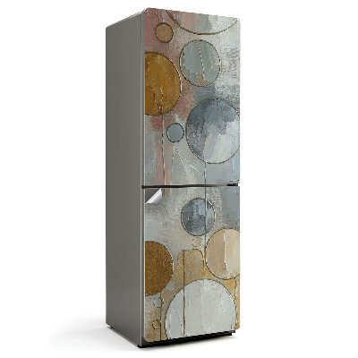 Hűtőszekrényre matrica Absztrakt festészet körök