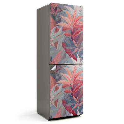 Hűtő dekor matrica Növényi minta levelekkel