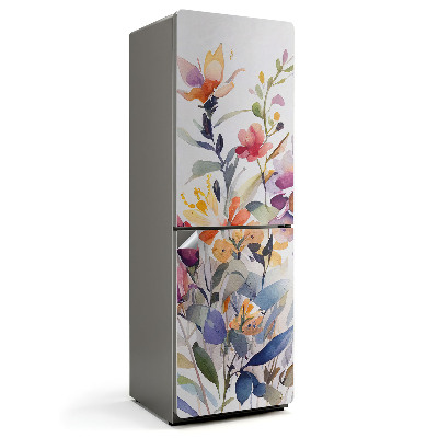 Hűtő matrica Virágos akvarell minta