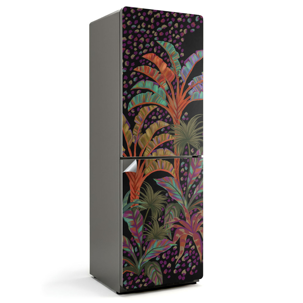 Hűtőszekrényre matrica Trópusi növényminta
